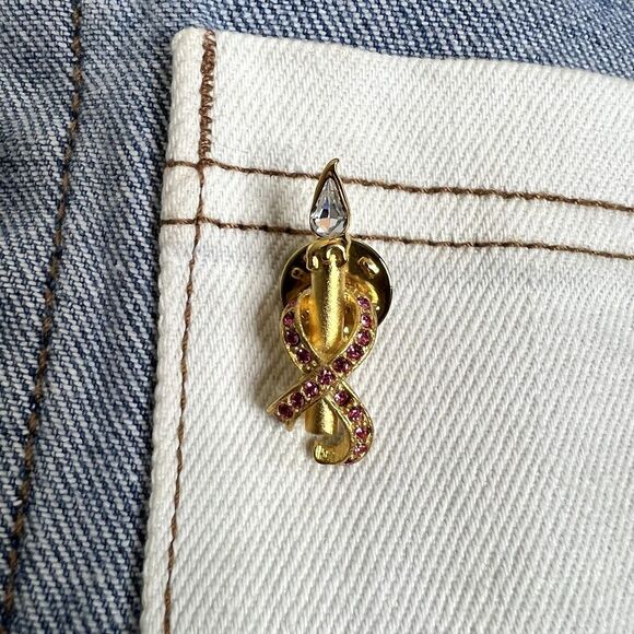 Vintage 1997 Seraphim Classics Ribbon Pin - Picture 1 of 4